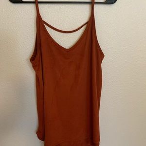 Suede flowy tank